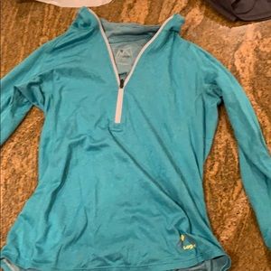 teal workout jacket
